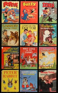 1m294 LOT OF 12 HARDCOVER WONDER BOOKS 1940s-1960s Popeye, Casper, Lassie, Peter Rabbit & more!
