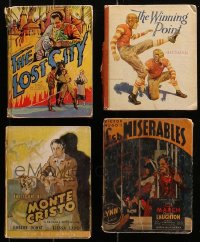 1m320 LOT OF 4 BIG LITTLE BOOKS 1930s Lost City, Les Miserables, Count of Monte Cristo!