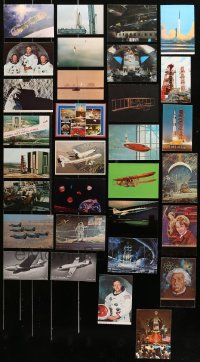 1m277 LOT OF 31 AIRCRAFT AND SPACE POSTCARDS 1960s-1980s NASA astronauts, shuttles & more!