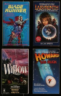 1m318 LOT OF 4 SCI-FI/FANTASY PAPERBACK MOVIE BOOKS 1980s Blade Runner, Labyrinth, Willow!