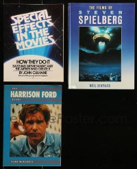 1m115 LOT OF 3 SOFTCOVER AND HARDCOVER MOVIE BOOKS 1980s Special Effects, Spielberg, Harrison Ford