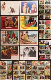1m227 LOT OF 104 LOBBY CARDS 1950s-1960s great scenes from a variety of different movies!