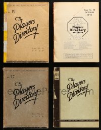 1m114 LOT OF 4 1940 PLAYERS DIRECTORY SOFTCOVER BOOKS 1940 actors, actresses & their agencies!
