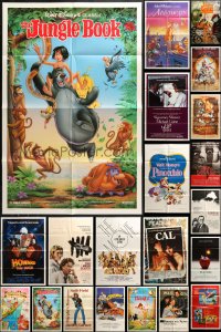 1m192 LOT OF 59 FOLDED ONE-SHEETS 1970s-1990s great images including lots of Disney movies!