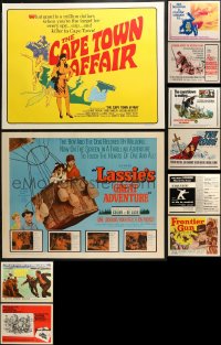 1m027 LOT OF 14 UNFOLDED HALF-SHEETS 1960s great images from a variety of different movies!