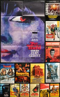 1m163 LOT OF 16 FOLDED GERMAN A1 POSTERS 1970s-1980s great images from a variety of movies!