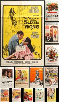 1m211 LOT OF 13 FOLDED ONE-SHEETS 1960s-1970s great images from a variety of different movies!