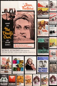1m205 LOT OF 21 FOLDED ONE-SHEETS 1960s-1970s great images from a variety of different movies!
