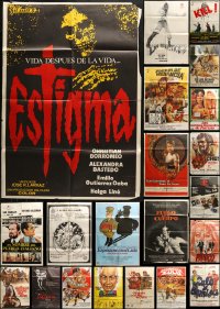 1m167 LOT OF 26 FOLDED SPANISH POSTERS 1970s-1980s great images from a variety of movies!
