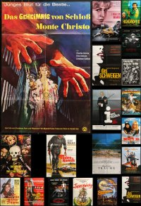 1m156 LOT OF 31 FOLDED GERMAN A1 POSTERS 1960s-2010s a variety of different movie images!