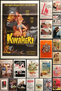 1m186 LOT OF 74 FOLDED ONE-SHEETS 1940s-1990s great images from a variety of different movies!