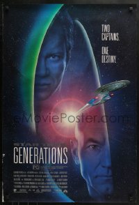 1p052 STAR TREK: GENERATIONS Aust 1sh 1994 Patrick Stewart as Picard, William Shatner as Kirk!