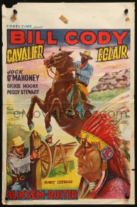 1p291 CODY OF THE PONY EXPRESS Belgian 1950 serial, cool different cowboy & Indian artwork!