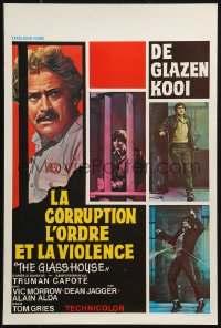 1p301 GLASS HOUSE Belgian 1972 different art of Vic Morrow, based on the story by Truman Capote!