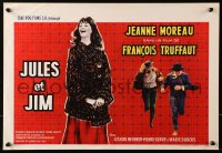 1p305 JULES & JIM Belgian 1962 Francois Truffaut's Jules et Jim, Jeanne Moreau, Oskar Werner!