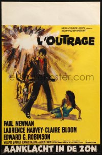 1p318 OUTRAGE Belgian 1964 Paul Newman as a Mexican bandit in a loose remake of Rashomon!
