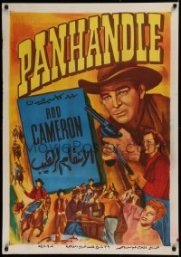 1p109 PANHANDLE Egyptian poster R1960s Texas cowboy Rod Cameron & pretty Cathy Downs!