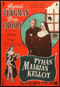 1p368 BELLS OF ST. MARY'S Finnish 1947 pretty Ingrid Bergman & Bing Crosby, different!