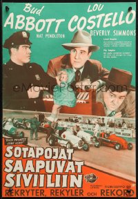 1p371 BUCK PRIVATES COME HOME Finnish R1950s Bud Abbott & Lou Costello are back from the front!