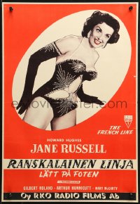 1p376 FRENCH LINE Finnish 1954 Howard Hughes, sexy Jane Russell, completely different!