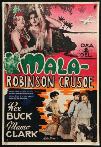 1p405 ROBINSON CRUSOE OF CLIPPER ISLAND Finnish 1951 adventure serial, Ray Mala, part 2!