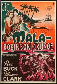 1p404 ROBINSON CRUSOE OF CLIPPER ISLAND Finnish 1951 adventure serial, Ray Mala, part 1!