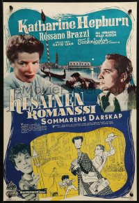 1p418 SUMMERTIME Finnish 1956 Katharine Hepburn went to Venice a tourist & came home a woman!