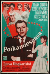 1p423 TENDER TRAP Finnish 1956 Frank Sinatra, Debbie Reynolds, different images by Engel!