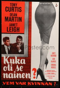 1p437 WHO WAS THAT LADY Finnish 1960 Tony Curtis, sexy Janet Leigh & Dean Martin, sexy leg!