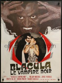 1p532 BLACULA French 23x31 1972 black vampire William Marshall is deadlier than Dracula!