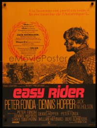 1p538 EASY RIDER French 23x31 R1980s Peter Fonda, motorcycle biker classic directed by Dennis Hopper