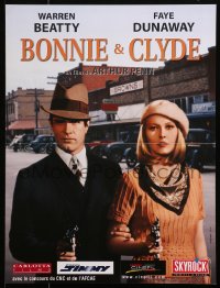 1p572 BONNIE & CLYDE French 16x21 R2000 different close up of Warren Beatty & Faye Dunaway with guns!
