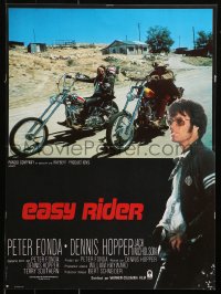 1p578 EASY RIDER French 16x21 R1980s Peter Fonda, motorcycle biker classic directed by Dennis Hopper