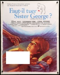 1p589 KILLING OF SISTER GEORGE French 18x22 1971 different art of naked York by Grinsson, Aldrich!