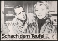 1p136 BEAT THE DEVIL German 17x24 R1970s close-up Humphrey Bogart with sexy blonde Jennifer Jones!