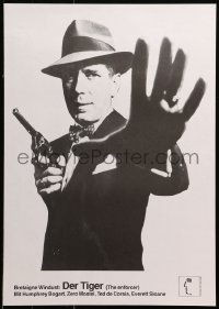 1p137 ENFORCER German 17x23 R1970s completely different Humphrey Bogart close up w/gun in hand!