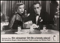 1p138 IN A LONELY PLACE German 17x23 R1970s Humphrey Bogart seated at table with Gloria Grahame!