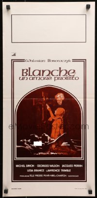 1p743 BLANCHE Italian locandina 1981 Michel Simon, Georges Wilson, bizarre image!