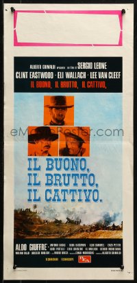 1p773 GOOD, THE BAD & THE UGLY Italian locandina R1970s Clint Eastwood, Lee Van Cleef, Sergio Leone