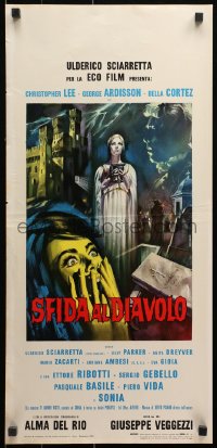 1p776 KATARSIS Italian locandina 1965 cool horror artwork of screaming woman by Studio Paradiso!