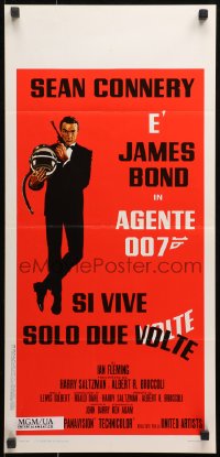 1p821 YOU ONLY LIVE TWICE Italian locandina R1970s art of Sean Connery as James Bond by Robert McGinnis!