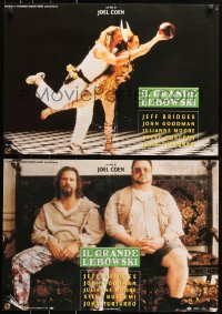 1p833 BIG LEBOWSKI group of 5 Italian 19x26 pbustas 1998 Coen Bros, John Goodman & Bridges, Moore!