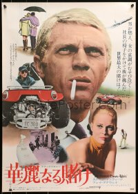 1p959 THOMAS CROWN AFFAIR Japanese R1972 different close up of Steve McQueen, sexy Faye Dunaway!