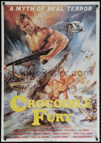 1p202 CROCODILE FURY Lebanese 1980s completely different wild action artwork by Kwow!