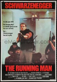 1p216 RUNNING MAN Lebanese 1987 completely different action image of Arnold Schwarzenegger!