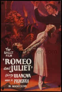 1p695 ROMEO & JULIET export Russian 28x42 1955 Russian version of Shakespeare classic tragedy!