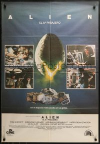 1p232 ALIEN Spanish 1979 Ridley Scott sci-fi monster classic, hatching egg & images of cast!