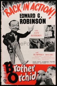 1p174 BROTHER ORCHID English trade ad 1940 Edward G Robinson, 2 images of Humphrey Bogart!