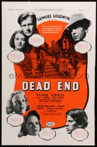 1p179 DEAD END English trade ad 1937 Humphrey Bogart, Sylvia Sidney, Joel McCrea, Dead End Kids!