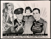 1p181 GREAT O'MALLEY English trade ad 1937 Pat O'Brien with young Humphrey Bogart, different!